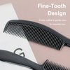 10-Pack Premium Black Carbon Fiber Hair Comb Set for Women and Men - Professional Fine and Wide Tooth Styling Combs for Teasing, Parting, and All Hair Types.