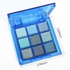 Sapphire Blue Smoky Eye Shadow Palette,Frosty Blue Peacock Blue Navy Blue Royal Blue Green Goth Highly Pigmented Glitter Cream Eyeshadow,Long Lasting Waterproof Blendable Blue Eye Shadow for Women