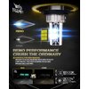 RENO H4 Fog Bulbs, 9003 HB2 Bulb Dual Beam 12000LM 6500K 60W White Fanless In Line Plug and Play H4 9003 Fog Light Bulbs, Pack of 2