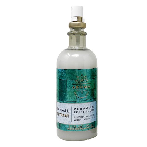 Bath & Body Works Aroma Rainfall Retreat Cucumber Cedarwood -2 Pack of Essential Oil Mist with a Wild Jasmine Bar Soap.