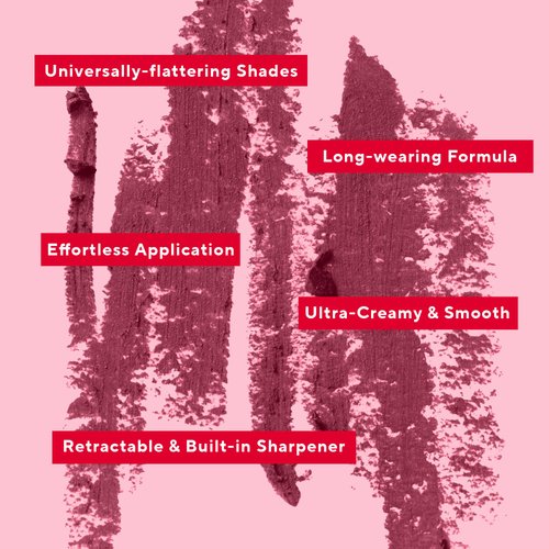 Mirabella Line & Define Lip Definer Lip Pencil, Smoothing & Moisturizing Retractable Lip Liner with Long-Lasting & Ultra-Creamy Formula, Antioxidants Vitamin C & E, & Built-In Sharpener - Flirty