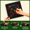 bibiage Christmas Day Art & Craft Kit for Kids：Santa Claus Rainbow Scratch Paper Magic DIY Craft Gifts for Kids