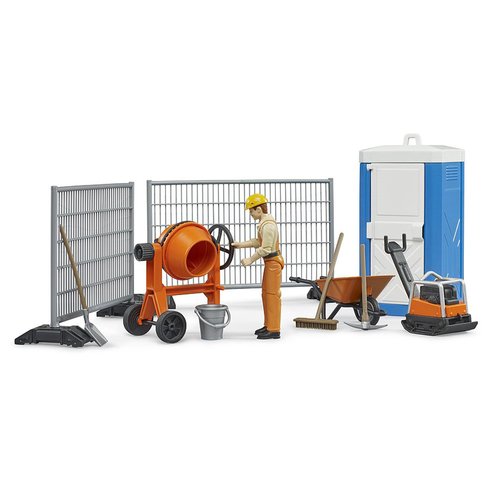 Bruder bworld 62008 Construction Set: Mixer, railings, Figure, Accessories