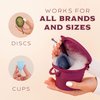 Pixie’s Public Restroom Menstrual Cup Wash Case 12oz - Collapsible Cleaner Container to Clean Your Menstrual Disc & Period Cup - Microwavable Friendly - Foldable for Travel - Sterilizer Case Holder