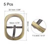 uxcell Metal Roller Buckle, 5Pcs 3/4 Inch Single Prong Belt Buckle Oval Center Bar Buckles for Leather Craft Accessories, Bronze