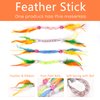 TUSATIY Cat Feather Toys with Bell 4Pack, Colorful Cat Teaser Cat Springs Ribbon Toys,Interactive Cat Toys for Indoor Cats Kitten, Suitable for Cats Bite & Hunt