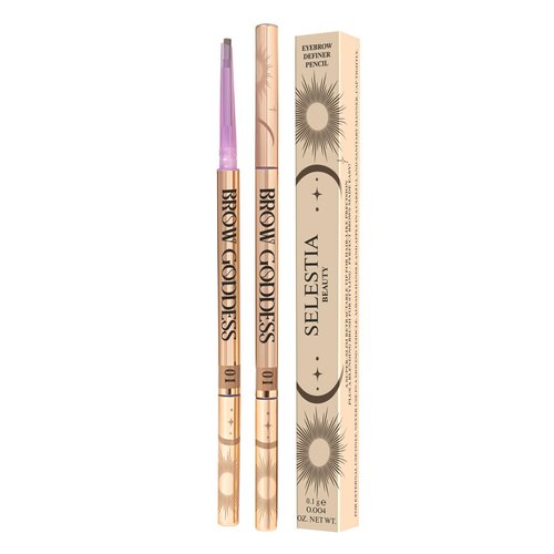 SELESTIA BEAUTY Eyebrow Pencil Brow Goddess - Long-Lasting Brow Pencil - Perfect Women Christmas Gifts - Two-Sided Eyebrow Pen & Makeup Definer - Wax Eyebrow Liner Pencil, 0.1 g. (Freya)
