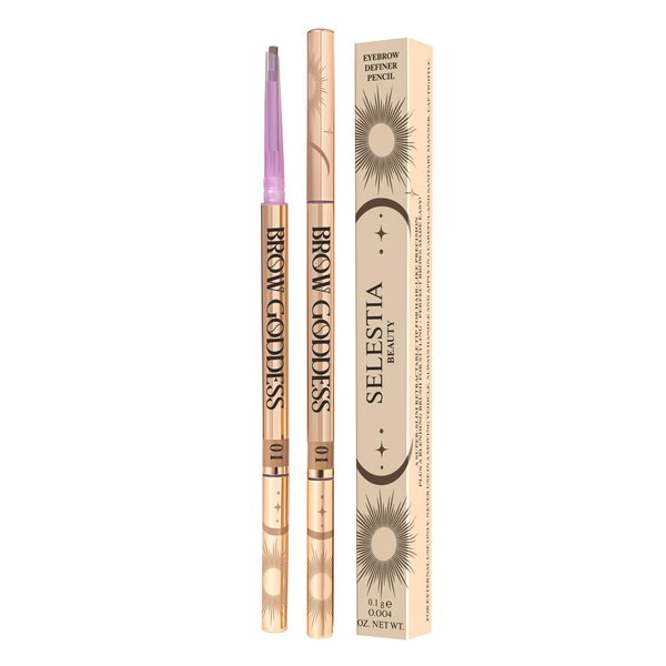 SELESTIA BEAUTY Eyebrow Pencil Brow Goddess - Long-Lasting Brow Pencil - Perfect Women Christmas Gifts - Two-Sided Eyebrow Pen & Makeup Definer - Wax Eyebrow Liner Pencil, 0.1 g. (Freya)