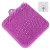 Shower Foot Cleaner Scrubber Massager, Foot Pain Tired Feet Relaxing Acupressure Mat with Non-Slip Suction Cups and Cleaning Bristles, Increase Circulation, Exfoliation (Lavender, 9.5 x 9.5 Inches)