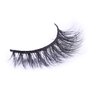 Miss Kiss 1 Pair Lashes 3D Mink Lash Cross Natural Look Eye Lashes Soft Fluffy False Lash Cat Eye Fake Eyelashes Wispy Handmade Eye Lashes Strips Pack Can be Reusable 12 MM