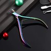 Mudder 3 Packs Cuticle Nippers Cuticle Cutter Stainless Steel Professional Nail Cuticle Trimmer Pointed Blade Cuticle Remover Scissors Pedicure Manicure Tool for Fingernails and Toenails (Rainbow)