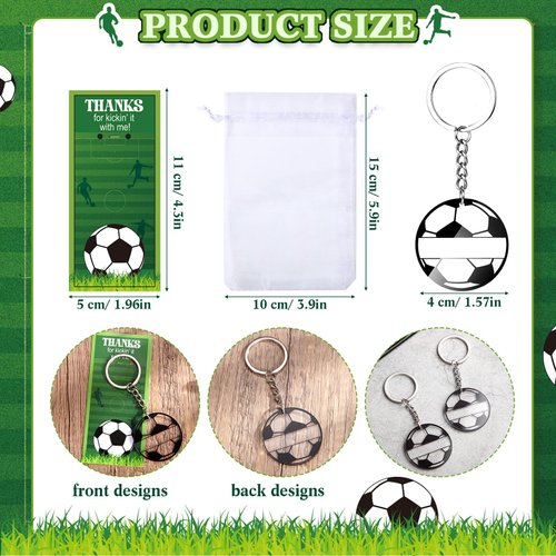 Huquary 30 Sets Sport Keychain Team Party Favors Acrylic DIY Name Keychains Soccer Softball Baseball Keychain Gift for Birthday Party Reward(Clear,Clear Soccer)