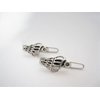 Generic 2 extra tiny small silver seashell metal barrette hair clip for fine thin hair