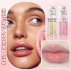 QIUFSSE 2 PCS Hydrating Clear Lip Oil Jelly Honey Lip Gloss Korean Big Brush Lip Oil Gloss Long-lasting Nourishing Lip Oils Plumping Lip Gloss Fresh Texture Clear Lip Gloss Lip Makeup