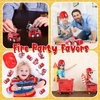 Libima 40 Pcs Fireman Party Favors Mini Pullback Fire Engine Trucks Firefighter Chief Hat Birthday Supplies (Fire Engine)