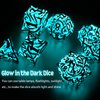 FONVGOGO Glow in The Dark DND Dice Metal Dungeons and Dragon Dice of 7 Polyhedral Dice Set Hollow Metal Vine D&D Dice D and D RPG Dice for Role Playing Game (Vine Glow Blue)