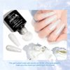 SUPWEE Pearl Shell Gel Polish Nail Mermaid Gel Nail Polish White Pearlescent Gel Nail Polish Shell Thread Glitter Gel Polish 10ML Shimmer Mermaid Soak Off UV LED Gel