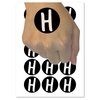 Letter H Uppercase Felt Marker Font Temporary Tattoo Water Resistant Fake Body Art Set Collection - 54 1" Tattoos (1 Sheet)