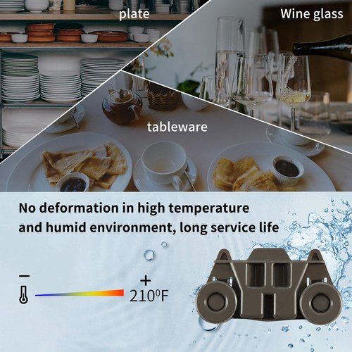 UPGRADED W10195416 (Packs of 4), Resistant to Rust Dishwasher Wheels Lower Rack for Kitchenaid Whirlpool Maytag Kenmore. Dishwasher Rack Parts W10195420 AP5983730 W10579095A Replacement Wheels