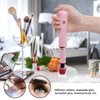 Pink Nail Lacquer Shaker, Nail Polish Mixer, Portable Electric Eyelash Glue Shaker with 2 Connectors and 8 Sizes of Caliber Liquid Evenly Mixer for Eyelash Extension Lash Glue Ink