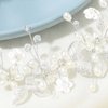 Yean Pearl Wedding headband Silver Flower Bridal Hair Accessories Leaf Hair Piece for Women and Girls
