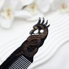 Natural Buffalo Horn Comb, Animal Engrave, Hair Comb, Anti-Static Handmade Pocket Comb, Fine Tooth, Gift For Men Husband Boyfriend Father Day's, Birth Day (Dark Dragon)
