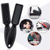Patelai 2 Pcs Barber Blade Cleaning Brush Hair Clipper Nylon Brush Fades Barber Brush Hair Styling Brush Nail Brush Barber Accessory for Men Trimmer Cleaning Clipper Manicure Salon(Black, Red)