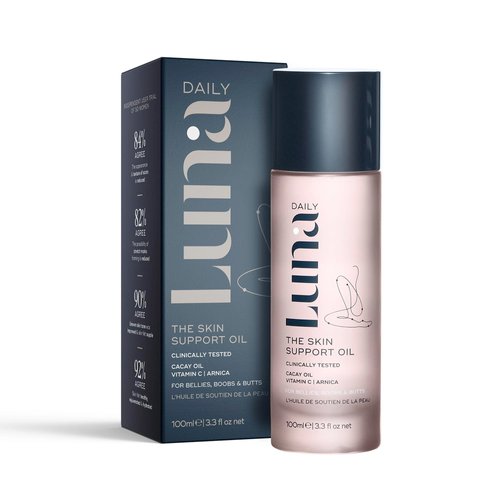 Luna Daily Skin Support Oil for Stretch Marks | Hydrating & Nourishing Body Oil, Reduces Appearance of Stretch Marks, Safe for Sensitive Skin, Pregnancy-Safe Formula, 3.4 fl oz