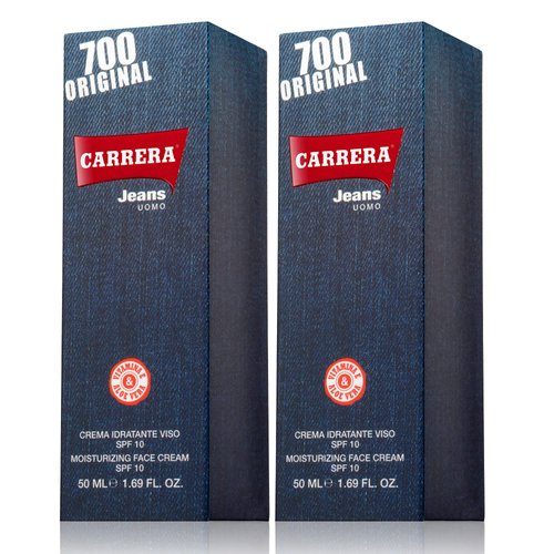 Carrera Jeans 700 ORIGINAL Moisturizing Face Cream for Men with SPF 10 Protection, 1.69 Fl Oz (Pack of 2)