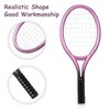 Kisangel 2 Sets Mini Tennis Racket and Ball Set 1:12 Miniature Tennis Kit Dollhouse Tennis Toy Mini Tennis Cake Topper for Sports Equipment