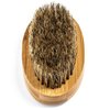GranNaturals Military Style Boar Bristle Mens Hair Brush for Boys - Palm Size Mens Hairbrush and Beard Brush for Grooming Thin, Fine, Facial and Short Hair - Soft Bristle Slick Back & Smoothing Brush
