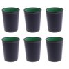 Leather Dice Cup, Quite Felt-Lined Interior, 6 Shaker Cups and 30 Dot Dices, one Carry Bag (Black and Green)