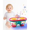 Baby Toys for 6 to 12 Months, Drum Musical Instruments Rotating Light Up Toys for 12-18 Months Kids, Tummy Time Toys for Baby 0-3-6-9 Months, Walker for Baby Boy Girl Toys 1 Year Old (Blue)