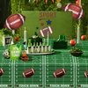 Inspireyee Football Tablecloths, 4 Pack Football Table Cover, Rectangular Game Day Table Cover Football Field for Footbal Decorations, Tailgate Football Party, Football Party (Football-2-zb)