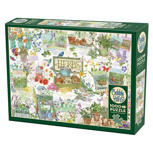 Cobble Hill 1000 Piece Puzzle - Herb Garden - Sample Poster Included