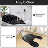 Segbeauty Hair Cutting Guide Mat Black, Longer Silicone Waterproof Cutting Mat, Professional Salon Hair Cutting Mat with Guidelines Weighted Neck Wrap for Hair Stylist