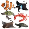 Sea Animal Figures Model Shark Whale Fish Turtle Crab Statues Home Decor Educational Laerning Desktop Decoration Toys Birthday Gifts(14 PCS)
