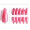 Nail Polish Remover Clips, 100 Pcs Acrylic Nail Clips Caps for Remover Cleaner Clip Caps Tool IRCHLYN (10 Colors)