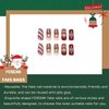 YOSOMK Christmas Press on Nails Medium Square Fake Nails with Snowflake and Gingerbread Man Designs Matte Full Cover False Nails Cute Red Glue on Acrylic Nails for Women and Girls