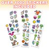 ArtCreativity Alien Stickers Assortment, 100 Sticker Sheets with Over 1000 Space Stickers for Kids, Unique Arts and Crafts Supplies, Outer Space Birthday Party Favors, Galaxy Goodie Bag Fillers