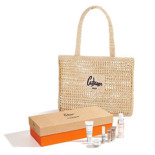 Castañer x Natura Bissé Skincare Discovery Set, A Complete 6-piece Routine In An Exclusive Raffia Tote Bag
