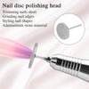 Dimeho 2 Pcs Sanding Disc Nail Drill Bits, Electric Nail Drill Foot Files with 4 Pcs Replaceable Pedicure Sandpaper Discs Manicure Tools Remove and Trim Nails Cuticle Foot Cracked Dead Skin