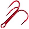 Treble Fishing Hooks,Super Sharp Solid Triple Barbed Fish Hook Strong Wide Gap High Carbon Steel Barbed Hook for Fishing Lures Baits Freshwater Saltwater (Red 14# 125pcs)