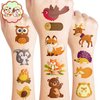 96PCS Woodland Animal Temporary Tattoos for Kids - Cute Forest-Themed Party Favors, Ideal for Birthday Parties, School Prizes, and Autumn Celebrations