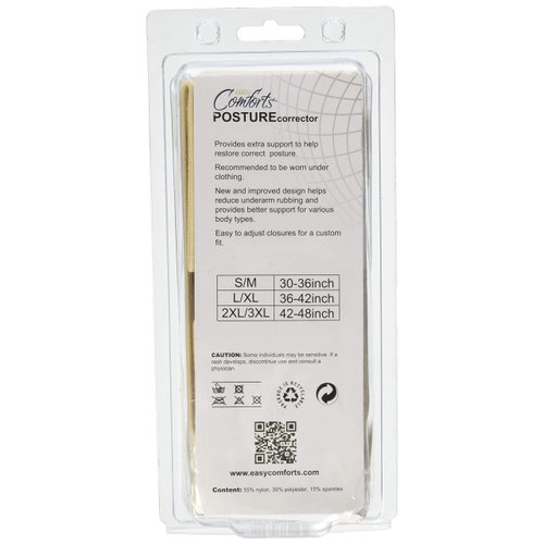 Easy Comforts Posture Corrector, LG/XL, Nude