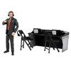 Deluxe Commentators Playset with Announcer Figure for Wrestling Action Figures