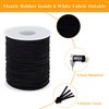 Elastic String for Bracelets, Selizo Elastic Cord for Jewelry, Stretchy String for Necklace Making, Beading and Sewing (1.2 MM, 109 Yards, Black)