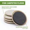 COVERCORNER Furniture Sliders for Hardwood Floors, Furniture Sliders for Carpeted Floors, 16 PCS 3 1/2 inch Combo Pack, Sliders for Moving Furniture, Furniture Movers Sliders