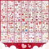 Partywind 560 Styles Glow Valentine's Day Tattoos for Kids Party Supplies, 56 Sheets Valentines Love Heart Tattoo Stickers Party Decorations, Exchange Games for Kids Classroom Prizes