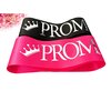 Prom King and Prom Queen Sash, Hot Pink and Black Sashes with Silver Foil Letter Graduation School Accessories Bachelorette Wedding Bridal Shower Party Favors Decoration